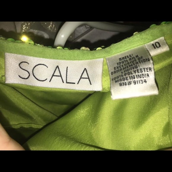 Green Sequin Prom Dress - Picture 3 of 3